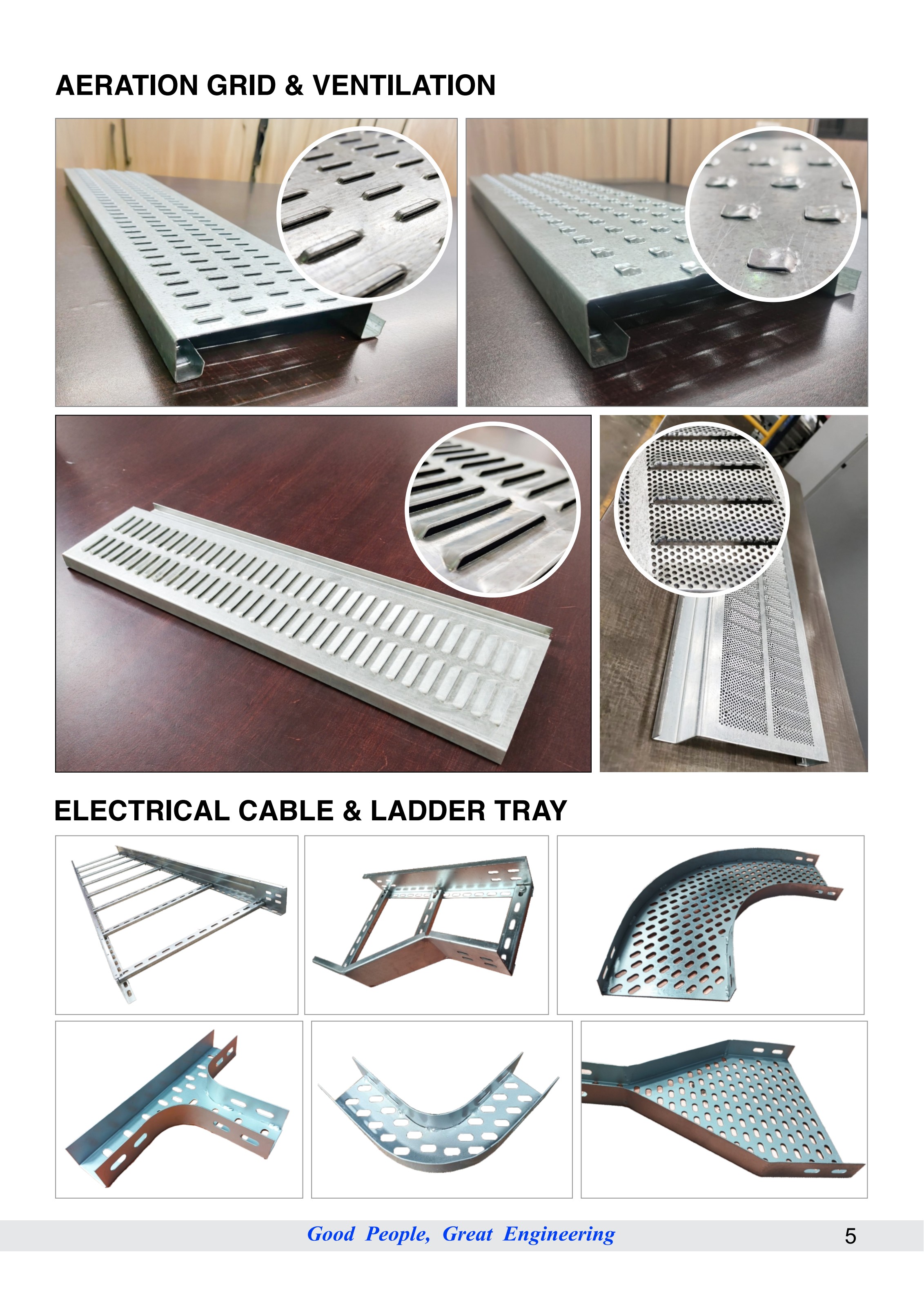 Aeration Grids, Ventilation Panels, Cable & Ladder Trays